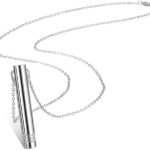 Fiada Collar de Respiración Consciente de Aliviar Ansiedad Collar de Silbato de Acero Inoxidable Por...