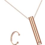 Aucuu 2PCS Collares de Respiración, Collar de Alivio de La Ansiedad con 1 Collar y 1 Anillos, Dispos...