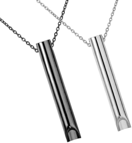XKSOCT Collar Antiestrés para el Alivio de la Ansiedad Collar de Elementos con Silbato de Ansiedad Dispositivo de Ejercicio de Respiración para la Meditación(Negro, Plata) XKSOCT Collar Antiestrés para el Alivio de la Ansiedad Collar de Elementos con Silbato de Ansiedad Dispositivo de Ejercicio de Respiración para la Meditación(Negro, Plata)