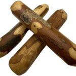 Pack de 3,Mordedor de Madera de Olivo para Perros - Juguete Dental Seguro, Ideal para Aliviar la Ans...