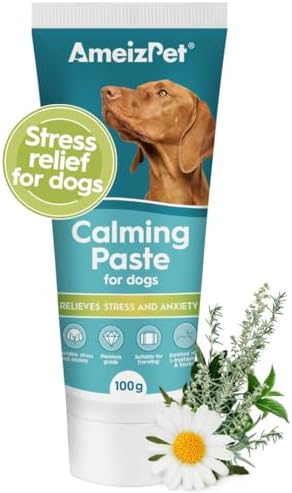 AmeizPet Pasta Calmante para Perros – Productos Naturales Calmar Perros Aliviar El Estrés con Extracto De Té Verde, Tranquilizante para Perros Pasta Calmante Natural Anti-Estrés – 100 g (3.5 Oz) AmeizPet Pasta Calmante para Perros – Productos Naturales Calmar Perros Aliviar El Estrés con Extracto De Té Verde, Tranquilizante para Perros Pasta Calmante Natural Anti-Estrés – 100 g (3.5 Oz)