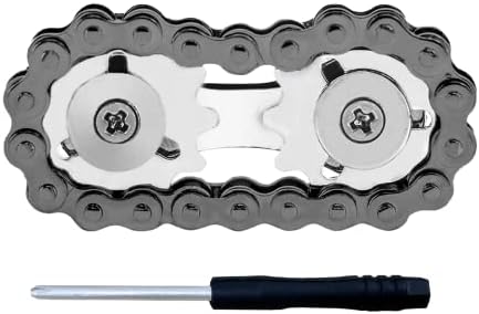 Spinner Engranajes. Giroscopio de Cadena de Bicicleta para Alivio de Ansiedad, Estrés. Juguete Sensorial Antiestrés de Eslabón Giratorio para Dedos. Regalo para Niños y Adultos.