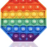 LAPONO Pop It Fidget Toy Push Bubble Sensoriales Juego Popit Antiestrés Juguete de Silicona para Ali...
