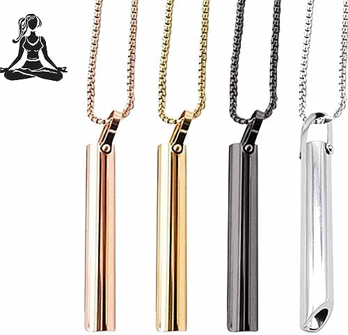 4 Collares de respiración para Dejar de Fumar, Collar de respiración Consciente de Acero Inoxidable, Collar de respiración para la ansiedad, Collar antitabaco de armonía Tranquila 4 Collares de respiración para Dejar de Fumar, Collar de respiración Consciente de Acero Inoxidable, Collar de respiración para la ansiedad, Collar antitabaco de armonía Tranquila