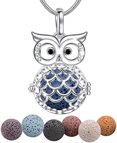 INFUSEU Bisuteria Mujer, Colgante Aromaterapia Collar Aroma Plateado Difusor Aceites Esenciales Joyeria Personalizada Joyas De Mujer INFUSEU Bisuteria Mujer, Colgante Aromaterapia Collar Aroma Plateado Difusor Aceites Esenciales Joyeria Personalizada Joyas De Mujer