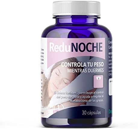 Redunoche – 30 cápsulas – Elimina la grasa mientras duermes – Adelgazante nocturno con Forskolina, Melatonina y Valeriana – Bote con 30 cápsulas – 1 al dia