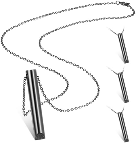 Photect 4 Collares de Respiración Consciente Portátiles de Acero Inoxidable Collar de Ejercicios de Respiración Profunda para Alivio de Ansiedad Hombre Mujer Meditación Photect 4 Collares de Respiración Consciente Portátiles de Acero Inoxidable Collar de Ejercicios de Respiración Profunda para Alivio de Ansiedad Hombre Mujer Meditación