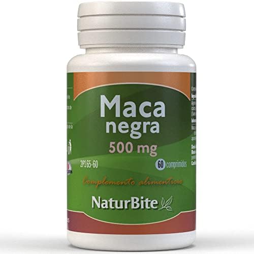NaturBite – Maca Negra 500mg | 60 Comprimidos | Proporciona Energía y Vitalidad, Mejora Equilibrio Hormonal, Rico en Proteínas, Vitaminas y Minerales. NaturBite – Maca Negra 500mg | 60 Comprimidos | Proporciona Energía y Vitalidad, Mejora Equilibrio Hormonal, Rico en Proteínas, Vitaminas y Minerales.