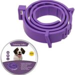 Collar calmante para perros y gatos, collar anti ansiedad con tamaño ajustable, seguro natural, resi...