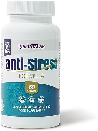 Anti-Stress Suplemento Natural | Reduce Ansiedad y Estrés | Aporta Energía, Bienestar y Ánimo | Extracto de Ashwagandha, Ginseng Coreano y Siberiano | 60 cápsulas | Fabricado en España