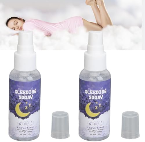 Lavender Soothe Spray para Dormir 2 Piezas 60 Ml, Reduce la Ansiedad, Alivia el Insomnio, Ayuda para Dormir en Spray con Fragancia Refrescante, Mejora el Descanso, Uso Nocturno y Lavender Soothe Spray para Dormir 2 Piezas 60 Ml, Reduce la Ansiedad, Alivia el Insomnio, Ayuda para Dormir en Spray con Fragancia Refrescante, Mejora el Descanso, Uso Nocturno y