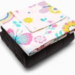 Happy Linen Company Manta con diseño de mariposas y flores, multicolor, 1,3 kg, 90 x 120 cm, lavable...