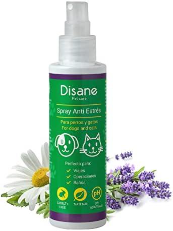 DISANE Spray Anti Estrés Calmante para Perros y Gatos Natural |150ml| Efecto tranquilizante para Perros y Gatos | Relajante Natural | Alivia el Estrés y Ansiedad DISANE Spray Anti Estrés Calmante para Perros y Gatos Natural |150ml| Efecto tranquilizante para Perros y Gatos | Relajante Natural | Alivia el Estrés y Ansiedad