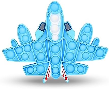 Yeefunjoy Pop it Fidget Toy, Push Pop Bubble Fidget Juguetes Antiestrés, Push Pop it Antiestres Niños, Sensorial Herramientas para Aliviar el Estrés y la Ansiedad para Adultos y Niños – Aviones