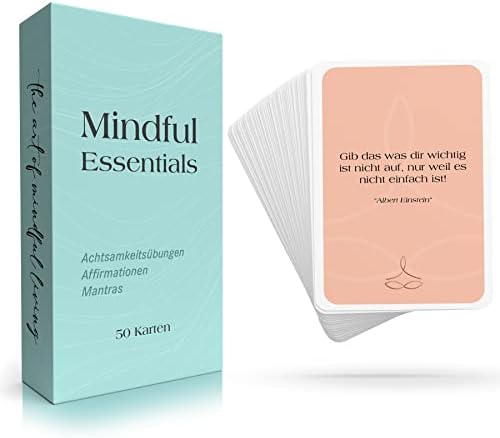 Oana Leca Tarjetas motivacionales – para fuerza mental – regalo de atención plena – con ejercicios – amor propio – Mindfulness – Tarjetas de suerte para adultos (sin soporte)