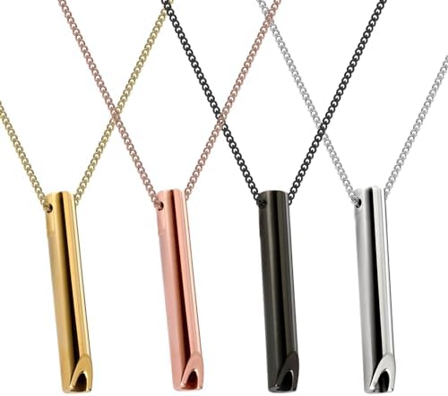 4 Piezas Collar de Respiración Set, Collar de Silbato Acero Inoxidable con 4 Colores, Collar Consciente, Collar de Ansiedad para Ejercicios de Respiración, Meditación, Mujeres, Hombres 4 Piezas Collar de Respiración Set, Collar de Silbato Acero Inoxidable con 4 Colores, Collar Consciente, Collar de Ansiedad para Ejercicios de Respiración, Meditación, Mujeres, Hombres
