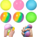Steemjoey 6 Paquete Coloridos Bolas de Estrés Inquietos Juguetes Juguetes de Alivio de Estrés para A...