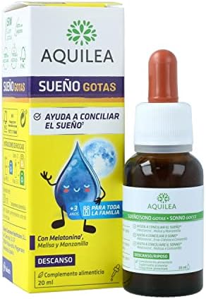 AQUILEA Sueño Gotas Complemento Alimenticio en Gotas para Conciliar el Sueño de toda la Familia Incluido lo de los más Pequeños – 20ml | Melatonina AQUILEA Sueño Gotas Complemento Alimenticio en Gotas para Conciliar el Sueño de toda la Familia Incluido lo de los más Pequeños – 20ml | Melatonina