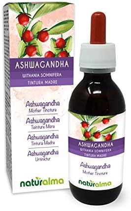 Ashwagandha o Ginseng indio (Withania somnifera) raíces Tintura Madre sin alcohol Naturalma | Extracto líquido gotas 120 ml | Complemento alimenticio | Vegano Ashwagandha o Ginseng indio (Withania somnifera) raíces Tintura Madre sin alcohol Naturalma | Extracto líquido gotas 120 ml | Complemento alimenticio | Vegano