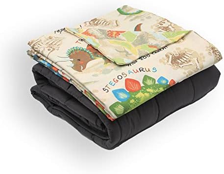 Happy Linen Company Manta con peso lavable para niños Dinosaur Discovery Natural de 7 libras, 90 x 120 cm, manta con peso y calma la gravedad, manta para terapia de ansiedad Happy Linen Company Manta con peso lavable para niños Dinosaur Discovery Natural de 7 libras, 90 x 120 cm, manta con peso y calma la gravedad, manta para terapia de ansiedad