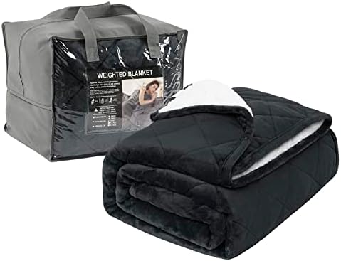 WOLTU Manta con Peso de 7 kg, Manta Pesada Ansiedad para Adultos, Manta Sofa Invierno 135×200 cm, Manta Cama Suave de Franela, Alivio de Estres, Antracita WOLTU Manta con Peso de 7 kg, Manta Pesada Ansiedad para Adultos, Manta Sofa Invierno 135×200 cm, Manta Cama Suave de Franela, Alivio de Estres, Antracita