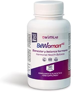 BeWoman+45 | Mejora los Síntomas de la Menopausia | Vientre Plano | Control de los Sofocos | Alivia la Hinchazón Abdominal | Con Ashwagandha | Ingredientes Naturales | Fabricado en España BeWoman+45 | Mejora los Síntomas de la Menopausia | Vientre Plano | Control de los Sofocos | Alivia la Hinchazón Abdominal | Con Ashwagandha | Ingredientes Naturales | Fabricado en España
