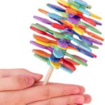 ieron Juguetes de Madera Spin Lollipop Fidget, Colorido árbol sensorial Juguete Educativo Regalos pa...
