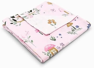 Happy Linen Company Manta con peso para niños y niñas, diseño de unicornio encantado, color rosa, 90 x 120 cm, lavable, para terapia de ansiedad