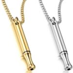 SSKHE Collar de Respiración, Collar de Alivio de la Ansiedad, Collar de Silbato, Meditación, Alivio del Estrés, Collar de Práctica de Respiración Profunda Portátil, Adecuado para Hombres y Mujeres 11 FIBOUND 2 Piezas Collar de Silbato Acero Inoxidable, Collar de Alivio de la Ansiedad, Collar de Resp...