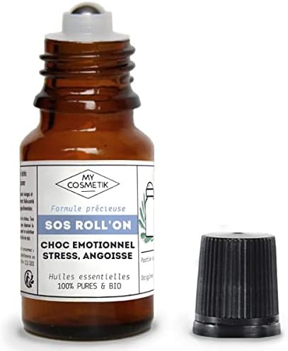 SOS Roll-on : Choque emocional, estrés y ansiedad – Mezcla de aceites esenciales 100% puros y orgánicos – 10 ml – MY COSMETIK SOS Roll-on : Choque emocional, estrés y ansiedad – Mezcla de aceites esenciales 100% puros y orgánicos – 10 ml – MY COSMETIK