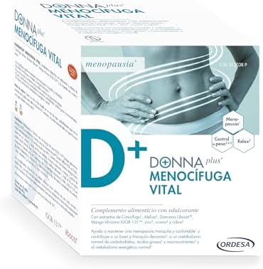 DONNAplus Menocífuga Vital | Complemento Alimenticio para la Mujer en Edad de Menopausia con Cimicífuga, Melisa y Vitaminas – 30 sticks