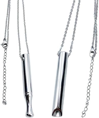 2PCS Plata Collar de Respiración Portátil Collar para Aliviar Estrés Ansiedad Regalo Collar para Hombres Mujeres Meditación Collar para Relajación Ejercicios de respiración