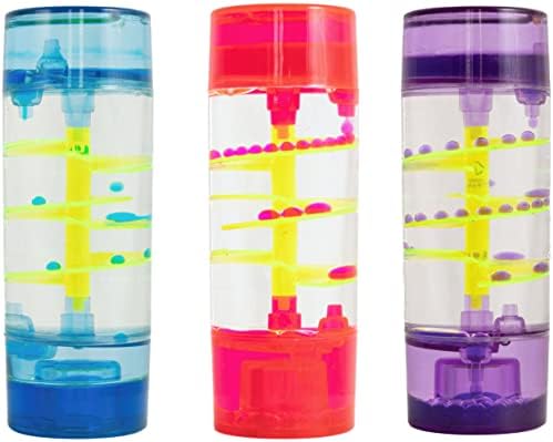 Temporizador líquido sensorial de puntos en espiral para autismo, necesidades sensoriales, TDAH, alivio del estrés, ansiedad, autismo, juguete sensorial Fidget. Elección de color (1 unidad, azul)