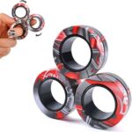 BCBF 3 Piezas Juguetes Antiestres Adultos,Anillos Magnéticos Fidget Toy,Fidget Toys,Fidget Pack Gran...