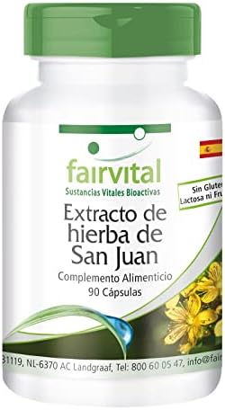 Fairvital | Extracto de Hipérico 500mg – Hierba de San Juan (Hypericum perforatum) – VEGANO – Dosis elevada – 0,3% de hipericina – 90 Cápsulas – Calidad Alemana