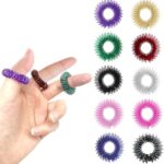 LLMSIX 10 anillos de acupresión, juguete para la ansiedad, tricotilomanía, juguetes silenciosos, ani...