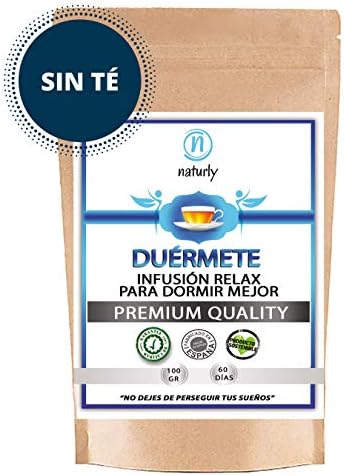 Duerme bien. Infusiones Relajantes para la Ansiedad y para Dormir Profundo toda la Noche. Rooibos de Valeriana, Lavanda, Malva, Azahar y Manzana. Sueño Profundo con esta Infusión Relajante para Dormir