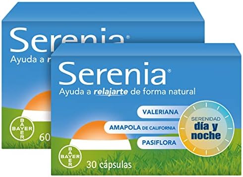 Serenia Complemento Alimenticio con Valeriana, Pasiflora y Amapola de California – Pastillas Naturales para Dormir – Una Ayuda para Relajarte de Forma Natural, Día y Noche – 90 Cápsulas Serenia Complemento Alimenticio con Valeriana, Pasiflora y Amapola de California – Pastillas Naturales para Dormir – Una Ayuda para Relajarte de Forma Natural, Día y Noche – 90 Cápsulas