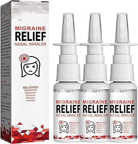 Migcare – Inhalador nasal para aliviar la migraña para dolores de cabeza y alivio de tensión, 30 ml, alivio del dolor de cabeza, inhalador nasal, alivio del estrés y la ansiedad (3 piezas) Migcare – Inhalador nasal para aliviar la migraña para dolores de cabeza y alivio de tensión, 30 ml, alivio del dolor de cabeza, inhalador nasal, alivio del estrés y la ansiedad (3 piezas)