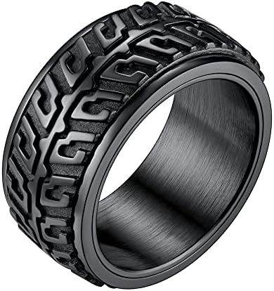 Richsteel Antiestrés Anillos Banda Giratoria, Spinner Anillo para Ansiedad con Brillantes/Cruces/Estrellas David/Nudos Celta, Acero Inoxidable/Dorado/Negro, Tallas Variadas Richsteel Antiestrés Anillos Banda Giratoria, Spinner Anillo para Ansiedad con Brillantes/Cruces/Estrellas David/Nudos Celta, Acero Inoxidable/Dorado/Negro, Tallas Variadas