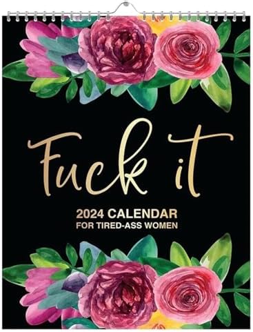 Calendario 2024 Calendario Divertido De Salud Mental 2024, Calendario 2024 Para Mujeres Cansadas, Calendario De Pared 2024 Para Mujeres Cansadas Calendario Cocina 2024 (Size : 2pcs)