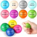 Aoriher 12 Pelotas Antiestrés de Espuma de Colores Brillantes Bolas de Estrés de Espuma Bola de Ansi...