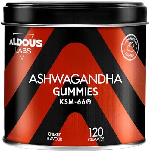 Ashwagandha Gominolas | 120 Gummies sabor Cereza | Ashwagandha KSM-66 | Withania Somnífera | Relajación Natural y Bienestar | Energía y Vitalidad | Para los amantes de las gominolas Ashwagandha Gominolas | 120 Gummies sabor Cereza | Ashwagandha KSM-66 | Withania Somnífera | Relajación Natural y Bienestar | Energía y Vitalidad | Para los amantes de las gominolas