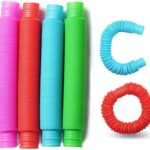Milaloko Colorful Juguetes de Estiramiento Sensorial Fidget Pop Tubos Ayuda a Reducir la Inquietud D...