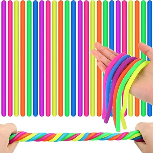 Yeefunjoy 24 Pcs Cuerdas elásticas Juguetes sensoriales,Juguetes de Estiramiento Sensorial Fidget para Niños Adultos,Ansiedad por Add ADHD Autismo,Regalo de Fiestas de Cumpleaños Recompensas de Aula Yeefunjoy 24 Pcs Cuerdas elásticas Juguetes sensoriales,Juguetes de Estiramiento Sensorial Fidget para Niños Adultos,Ansiedad por Add ADHD Autismo,Regalo de Fiestas de Cumpleaños Recompensas de Aula
