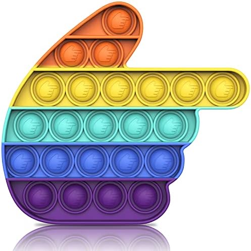 Bdwing Push Bubble Juguete Sensorial para La Punta del Dedo, Alivia El Estrés Y La Ansiedad(Mano Arcoiris) Bdwing Push Bubble Juguete Sensorial para La Punta del Dedo, Alivia El Estrés Y La Ansiedad(Mano Arcoiris)