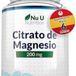 Citrato de Magnesio Puro 200mg - 180 Comprimidos Veganos - Suministro para 6 Meses - Magnesium Citra...