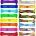 16 piezas de mangueras de malla tejidas de colores y juguetes de mármol, juguetes sensoriales, jugue...