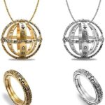 ysister Anillos Spinner,2 Unidades,Antiestrés Juguete,Anillo de Bola Astronómica,con Cadena y Colgan...