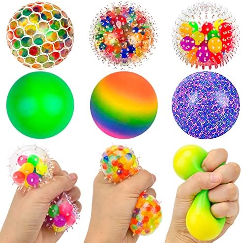Vibbang 6 Piezas Bolas Antiestres, Pelota Antiestres Juguetes Sensoriales, Juguetes Antiestres Squeeze, para Aliviar la Fatiga de los Dedos para Aliviar la Ansiedad, para Niños y Adultos Vibbang 6 Piezas Bolas Antiestres, Pelota Antiestres Juguetes Sensoriales, Juguetes Antiestres Squeeze, para Aliviar la Fatiga de los Dedos para Aliviar la Ansiedad, para Niños y Adultos